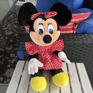 Disneyland Walt Disney World Minnie Mouse 14" Plush made Korea vintage